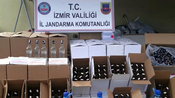 İzmir'de sahte rakı operasyonu