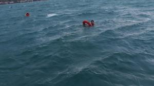 Deniz bisikleti alabora oldu,jandarma son anda...