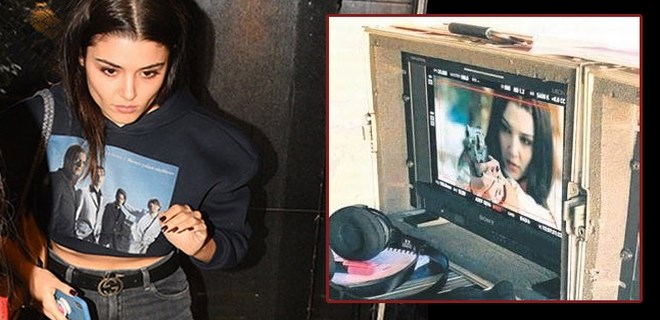 Hande Erçel dizi setine döndü