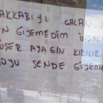 Ayakkabısını çalan hırsıza 'beddualı' not