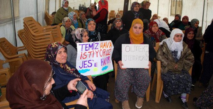 Manisa'da köylülerden JES protestosu: Ölmek istemiyoruz