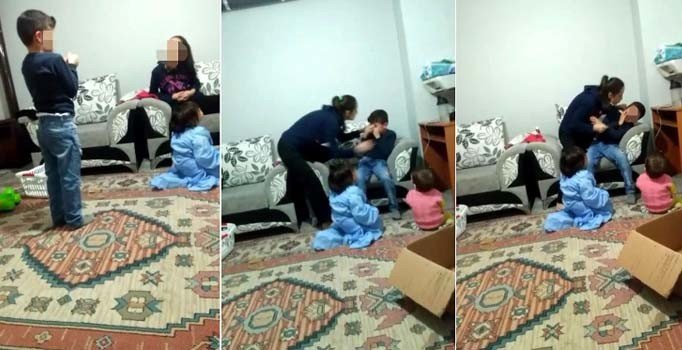 Bakıcı sayesinde ortaya çıktı: Üvey anne dehşeti kamerada