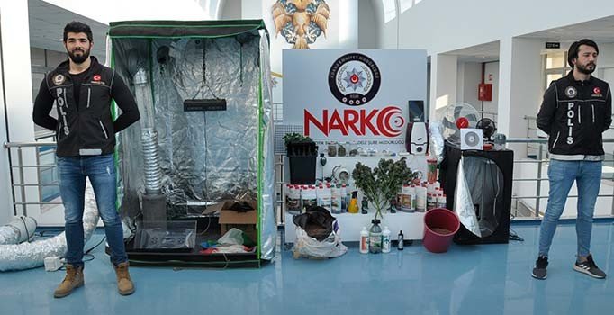 5 dil bilen zehir taciri, evinden topraksız tarımla Hint keneviri yetiştirmiş!