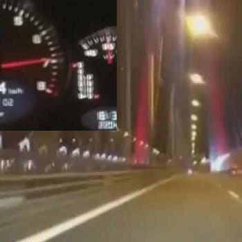 Yavuz Sultan Selim köprüsünden 344 kilometre hızla geçti