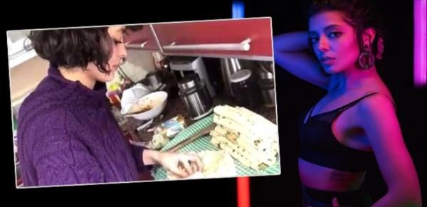 Selin Şekerci Adanalı sevgilisi için mutfağa girdi