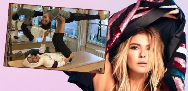 Gülben Ergen oğlu Atlas'la pilates yaptı
