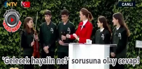 NTV canlı yayınında 'Gelecek hayalin ne?' sorusuna olay cevap!