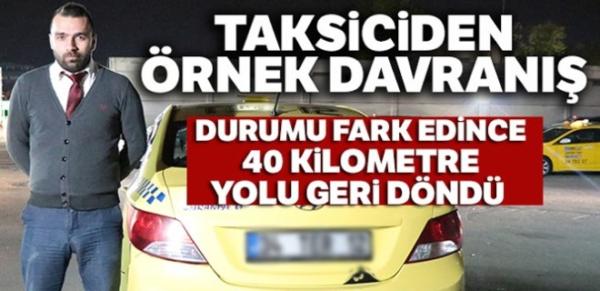 Taksiciden örnek davranış