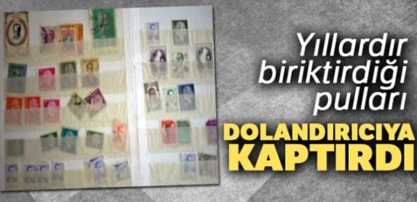 Yıllardır biriktirdiği pulları dolandırıcıya kaptırdı