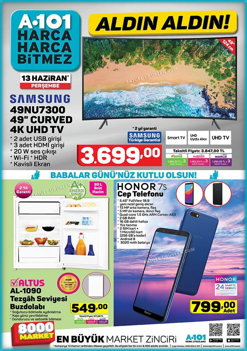 A101 Babalar Günü 2019 Özel 13 Haziran Kataloğu