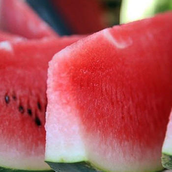 İki dilim karpuzun yanında süt için