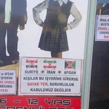 'Suriyeliler giremez, girerse dayak yer' yazısını asan esnafa uyarı cezası