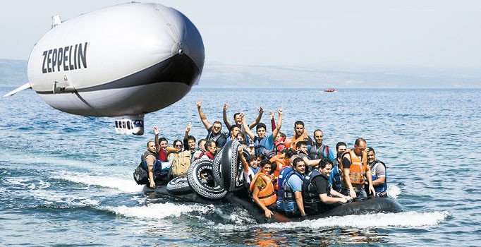AB’den Ege üzerinde zeplin karakolu