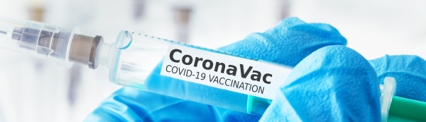 siegen, north rhine westphalia, germany - 08 01 2021: a coronavac sinovac covid-19 vaccination concept
